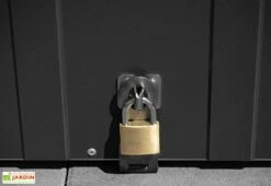 Abri à Vélos En Acier Galvanisé Anthracite 1,74 M² -MON AMENAGEMENT JARDIN Soldes cadenas abri velos metal trimetals