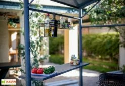 Carport Abri Pour Barbecue Acier Galvanisé Et époxy 2,5 X 1,35 M -MON AMENAGEMENT JARDIN Soldes carport barbecue acier accessoirs