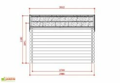Solid Abri De Jardin P88904 28mm (388x298) -MON AMENAGEMENT JARDIN Soldes chalet de jardin bois brut p88904 10m2