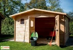 Abri De Jardin En Bois Douglas 28 Mm – 14,85 M² : 4,22 X 3,52 M