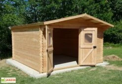 Abri De Jardin En Bois Douglas 28 Mm – 18,90 M² : 4,2 X 4,5 M -MON AMENAGEMENT JARDIN Soldes chalet jardin abri bois remise 1