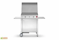 Plancha à Gaz En Inox Chef 55 (53 X 40 Cm) + Chariot Fermé Et Housse