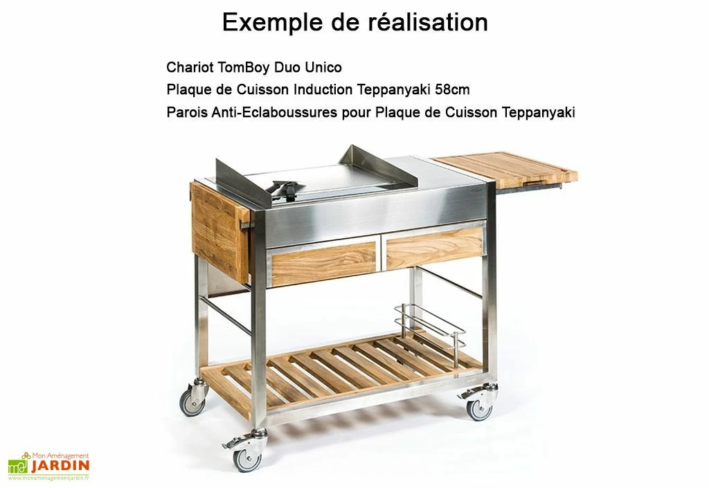 Chariot Pour Cuisine Extérieure Acier Et Teck TomBoy Duo Unico 4 Chariot Pour Cuisine Extérieure Acier Et Teck TomBoy Duo Unico – Image 2