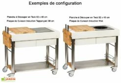 Chariot Pour Cuisine Extérieure Aluminium Et Teck ServeBoy Duo -MON AMENAGEMENT JARDIN Soldes chariot teck aluminium cuisine exterieure indu plus servboy duo 2
