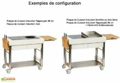 Chariot Pour Cuisine Extérieure Aluminium Et Teck ServeBoy Duo -MON AMENAGEMENT JARDIN Soldes chariot teck aluminium cuisine exterieure indu plus servboy duo 5