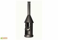 Cheminée D'Extérieur Barbecue Inox Gris 230cm