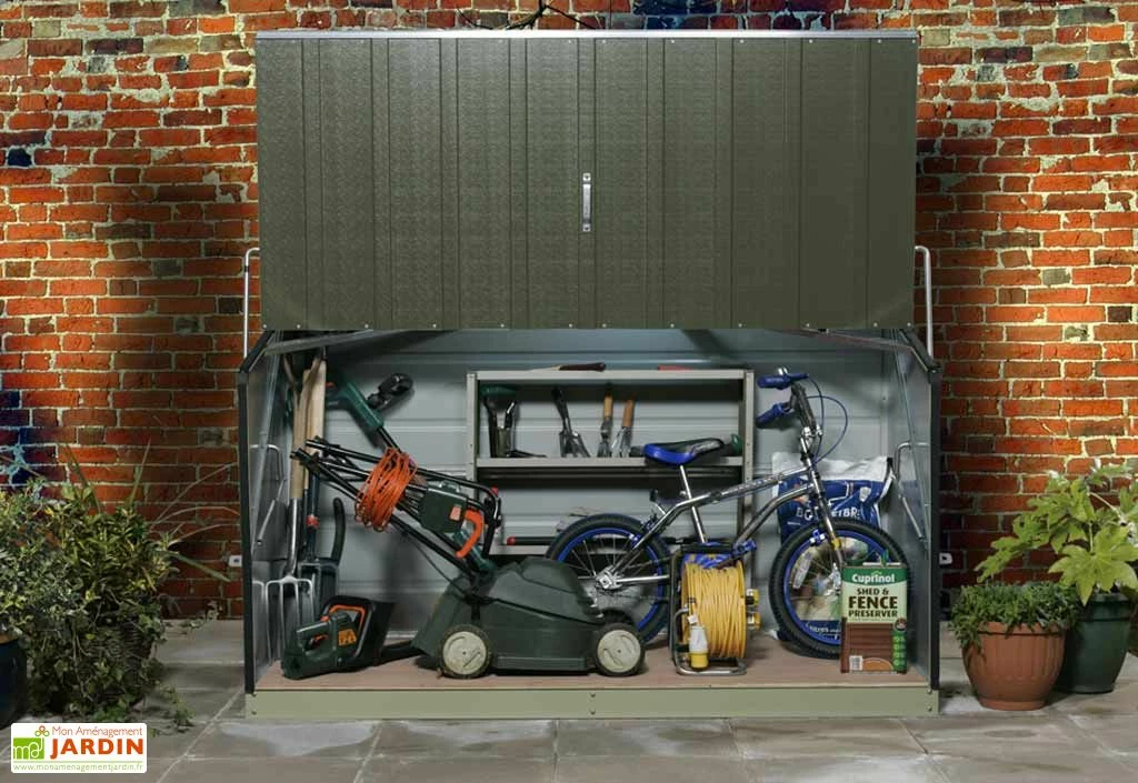 Coffre De Rangement Métal Storeguard Vert (196x89x113) 3 Coffre De Rangement Métal Storeguard Vert (196x89x113)