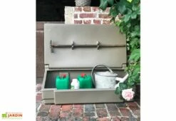 Coffre De Jardin Avec Poignées – 50 L -MON AMENAGEMENT JARDIN Soldes coffre jardin 50l taupe ex