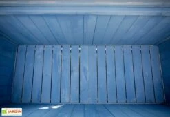 Coffre De Rangement En Bois Lasuré Bleu 127 X 55 Cm -MON AMENAGEMENT JARDIN Soldes coffre jardin bois lasure bleu 127 x 55 cm 2