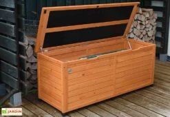 Coffre De Jardin En Bois De Pin Traité - 56 X 150 X 65 Cm