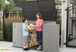 Lifetime Coffre De Rangement Extérieur En Résine Effet Bois - 2407 L 12 Lifetime Coffre De Rangement Extérieur En Résine Effet Bois - 2407 L -MON AMENAGEMENT JARDIN Soldes coffre jardin bucher resine lifetime