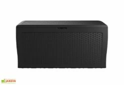 Coffre De Jardin Keter Gris En Résine Tressée – Samoa 270 L -MON AMENAGEMENT JARDIN Soldes coffre jardin keter resine tressee marron samoa 270l 2