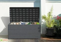 Coffre De Rangement Extérieur En Résine — 416 L -MON AMENAGEMENT JARDIN Soldes coffre rangement 416l 03