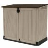 Coffre De Rangement Extérieur En Résine 880 L Avec Couvercle Sur Vérins -MON AMENAGEMENT JARDIN Soldes coffre rangement exterieur resine 1