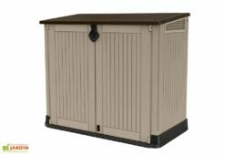 Coffre De Rangement Extérieur En Résine 880 L Avec Couvercle Sur Vérins