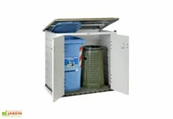 Coffre De Rangement Multifonction En PVC 1100L 122x82x130cm -MON AMENAGEMENT JARDIN Soldes coffre rangement jardin resine 1100l box evo 100 garofalo 1