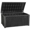 Coffre De Rangement Rio Anthracite -MON AMENAGEMENT JARDIN Soldes coffre rangement jardin resine tressee rio anthracite 1