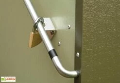 Coffre De Rangement Métal Storeguard Crème (196x89x113) -MON AMENAGEMENT JARDIN Soldes coffre rangement metal jardin trimetals vert 1