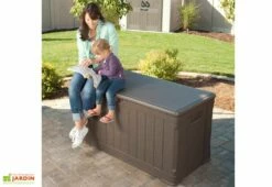 Lifetime Coffre De Rangement Polyéthylène 439L (128x64x67) -MON AMENAGEMENT JARDIN Soldes coffre rangement resine lifetime 2