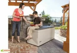 Coffre De Rangement Intérieur/Extérieur En Polyéthylène 492L Lifetime (152x61x67cm) -MON AMENAGEMENT JARDIN Soldes coffre resine lifetime 60012 2