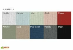 Parasol En Aluminium Aspect Feuille - Icarus Toile Sunbrella -MON AMENAGEMENT JARDIN Soldes coloris toile sunbrella umbrosa 2