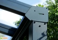 Pergola Aluminium Gris Et Polycarbonate - Stockholm | Palram – Canopia -MON AMENAGEMENT JARDIN Soldes connecteurs pergola stockholm canopia palram