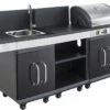 Cuisine D'extérieur Avec Desserte, évier Et Barbecue Gaz 3 Brûleurs -MON AMENAGEMENT JARDIN Soldes cuisine exte rieur desserte e vier barbecue 3 bru leurs 1