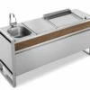 Table De Cuisson Avec Plancha électrique En Inox Et évier Oasi 183C -MON AMENAGEMENT JARDIN Soldes cuisine exterieur plancha electrique evier