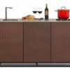Cuisine Extérieure Professionnelle à 3 Modules BROWN CANA Style + Housse -MON AMENAGEMENT JARDIN Soldes cuisine exterieure professionnelle 3 modules brown cana style housse 3