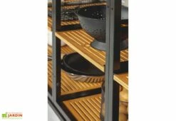 Cuisine Extérieure Professionnelle 5 Modules Grey CANA Classic + Housse -MON AMENAGEMENT JARDIN Soldes cuisine exterieure professionnelle 5 modules grise bois acier cana classic avec housse de protection offerte cana concept 3