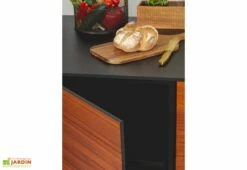 Cuisine Extérieure Professionnelle à 4 Modules SAPELI CANA Style + Housse -MON AMENAGEMENT JARDIN Soldes cuisine exterieure professionnelle a 4 modules sapeli cana style housse