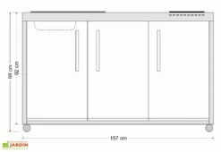 Cuisine Extérieure Avec évier, Réfrigérateur, Plaque à Induction – MO 150 -MON AMENAGEMENT JARDIN Soldes cuisine exterieure stengel 150 evier frigo plaques