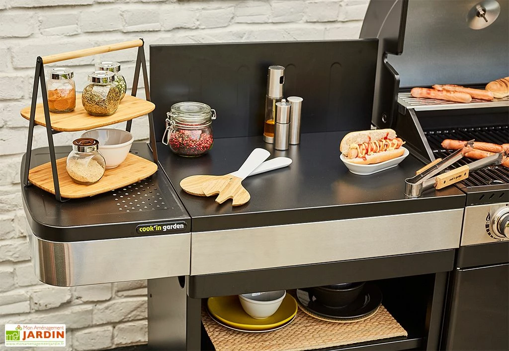 Desserte Extérieure En Métal Fidgi – L 60 X L 45,5 X H 108 Cm 5 Desserte Extérieure En Métal Fidgi – L 60 X L 45,5 X H 108 Cm – Image 3