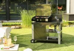 Desserte Extérieure En Acier époxy Nova 110 – L 122 X L 65 X H 105 Cm -MON AMENAGEMENT JARDIN Soldes desserte nova 110 0