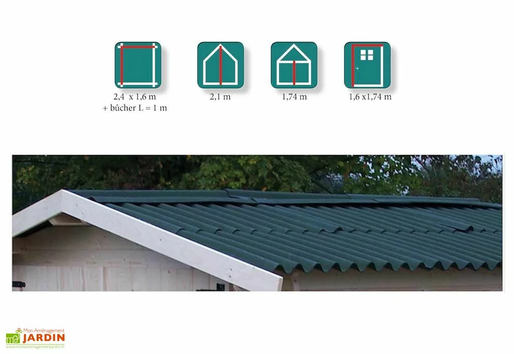 Abri De Jardin Bois Eden + Bûcher (336x160) 4 Abri De Jardin Bois Eden + Bûcher (336x160) – Image 2