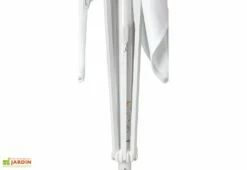 Parasol En Aluminium Laqué Et Toile En Oléfine 250 X 250 Cm - Eolo -MON AMENAGEMENT JARDIN Soldes detail actionnage parasol eolo blanc