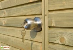 Abri De Jardin En Bois Traité Autoclave Avec Auvent -MON AMENAGEMENT JARDIN Soldes detail poignee abri jardin bois