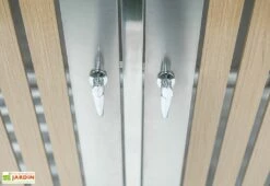 Cache Poubelle Extérieur Double Inox Imitation Bois – 2x 240 Litres 13 Cache Poubelle Extérieur Double Inox Imitation Bois – 2x 240 Litres -MON AMENAGEMENT JARDIN Soldes detail poignee cache poubelle westmann wmhhwtc 51