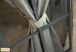 Rideaux En Polyester Pour Pavillon De Jardin Savino -MON AMENAGEMENT JARDIN Soldes detail rideaux scratch