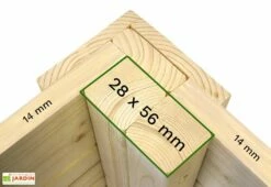 Abri à Vélos En Bois De Sapin Brut Cykel 2,1 M² -MON AMENAGEMENT JARDIN Soldes details abri velos bois cykel