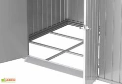 Abri De Jardin En Acier Galvanisé Duramax Modern 4,5 M² -MON AMENAGEMENT JARDIN Soldes details cabane jardin acier galvanise duramax modern gris