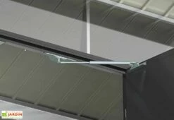 Abri De Jardin En Acier Galvanisé Duramax Modern 4,5 M² -MON AMENAGEMENT JARDIN Soldes details porte cabane jardin duramax modern