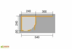 Abri Design Fides 3 (Plusieurs Tailles) 28mm 12 Abri Design Fides 3 (Plusieurs Tailles) 28mm -MON AMENAGEMENT JARDIN Soldes dimensions abri fides 3 240 1