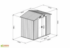 Abri De Jardin En Acier Galvanisé 2,5 M² (Pls Coloris) -MON AMENAGEMENT JARDIN Soldes dimensions abri jardin acier galvanise 2m 1