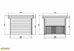 Solid Abri De Jardin Bois 28 Mm Avec Auvent 19,88 M² - Arhus 28 Mm -MON AMENAGEMENT JARDIN Soldes dimensions abri jardin arhus solid 1