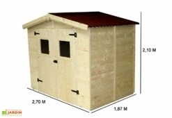 Abri De Jardin En Bois D’épicéa Brut Avec Plancher 5,04 M² -MON AMENAGEMENT JARDIN Soldes dimensions abri jardin bois habrita 5m2