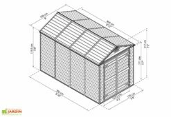 Abri De Jardin Skylight 5,6 M² Ambre | Palram - Canopia -MON AMENAGEMENT JARDIN Soldes dimensions abri jardin skylight 702921 palram