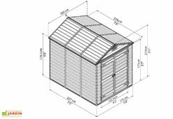 Abri De Jardin Skylight 4,2 M² Ambre | Palram - Canopia -MON AMENAGEMENT JARDIN Soldes dimensions abri jardin skylight amber 702297 palram