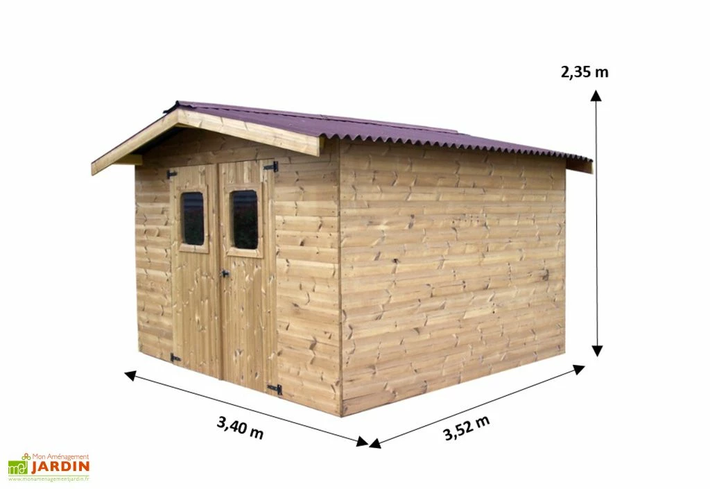 Abri De Jardin En Bois D’épicéa Traité Thiers – 8,97 M² 4 Abri De Jardin En Bois D’épicéa Traité Thiers – 8,97 M² – Image 2