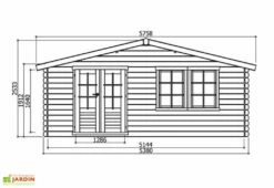Solid Abri De Jardin Bois Vernier 28mm (538x538cm) Traité En Option 8 Solid Abri De Jardin Bois Vernier 28mm (538x538cm) Traité En Option -MON AMENAGEMENT JARDIN Soldes dimensions chalet s8345 6